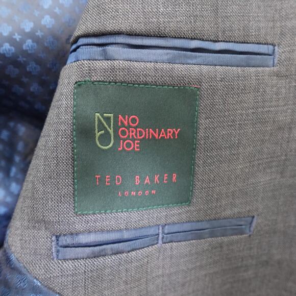 Ted Baker No Ordinary Joe London Gray Suit Jacket 36S & 30S Pants Set - Picture 7 of 16